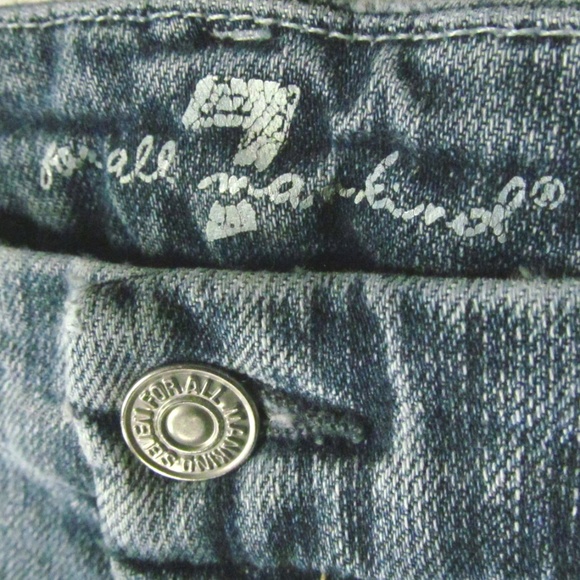7 for all mankind Jeans Size 31 Distressed Denim - Picture 3 of 8